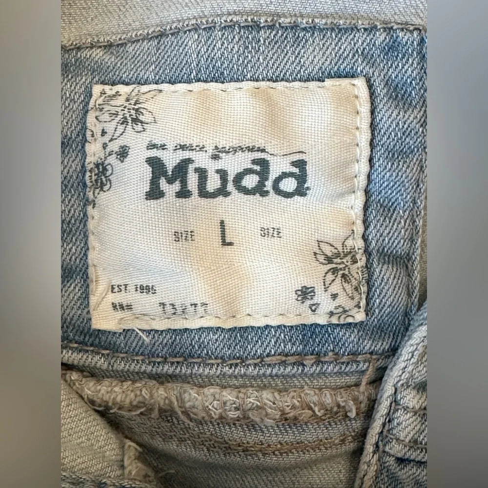 Mudd Denim Hoodie Jacket Y2K Layered Streetwear Tween Girls Youth Large 10-12